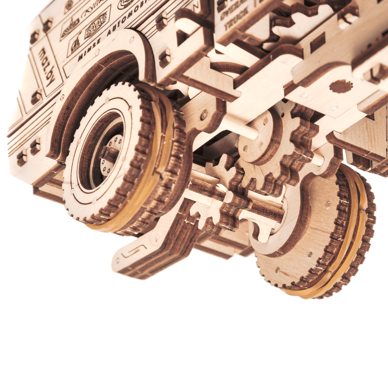 Mechanischer LKW | MAZ 6440RR Mechanisches Holzpuzzle Eco-Wood-Art