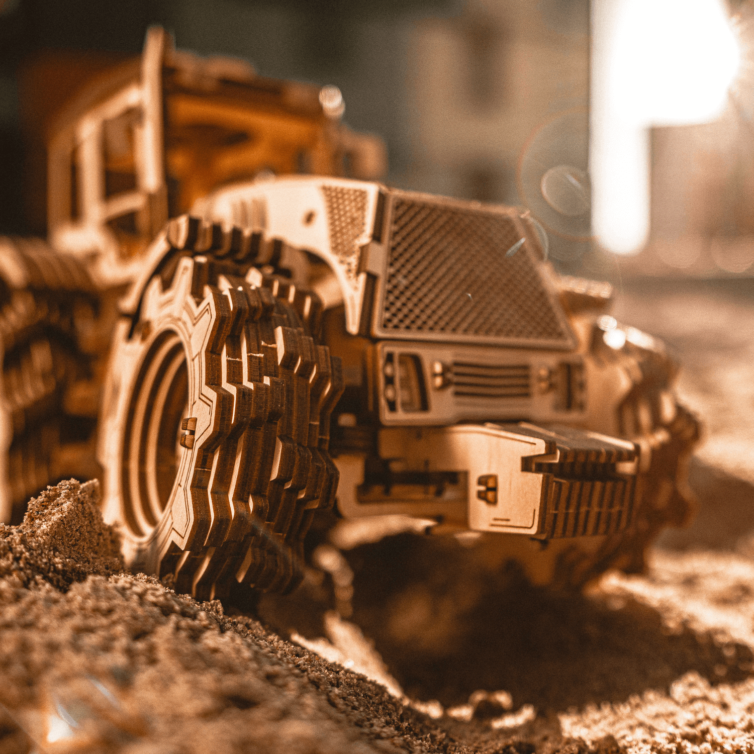 Mechanical tractor l Tractor Mechanical wooden puzzle Eco-Wood-Art