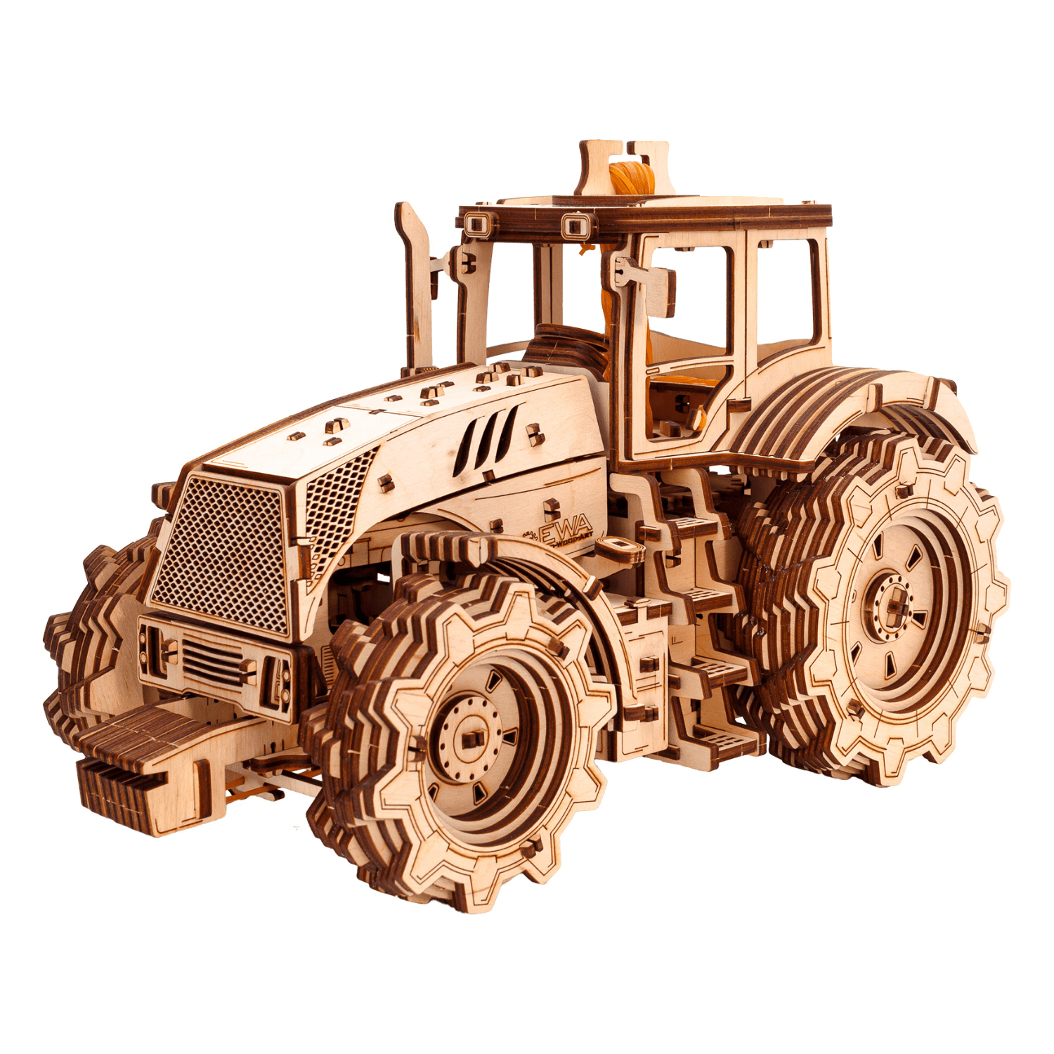 Mechanical tractor l Tractor Mechanical wooden puzzle Eco-Wood-Art