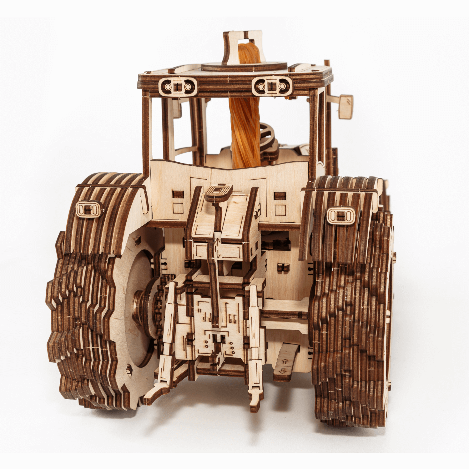 Mechanical tractor l Tractor Mechanical wooden puzzle Eco-Wood-Art