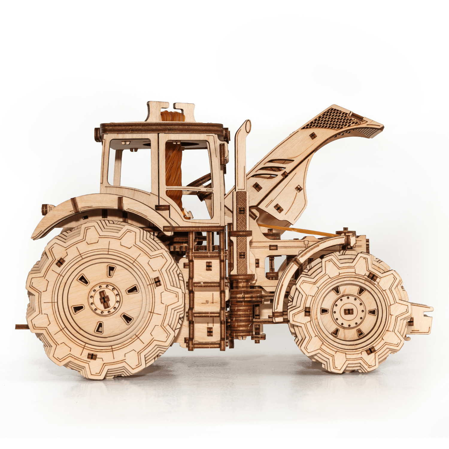 Mechanical tractor l Tractor Mechanical wooden puzzle Eco-Wood-Art