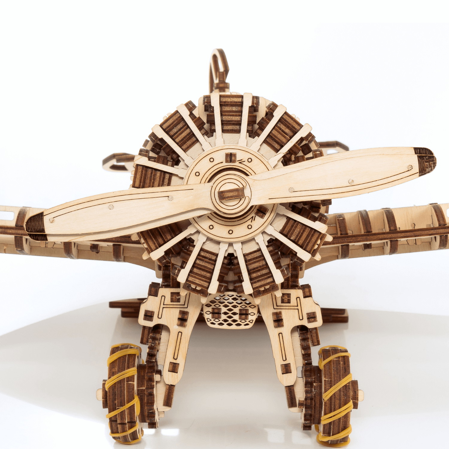 Mechanical airplane Mechanical wooden puzzle Eco-Wood-Art