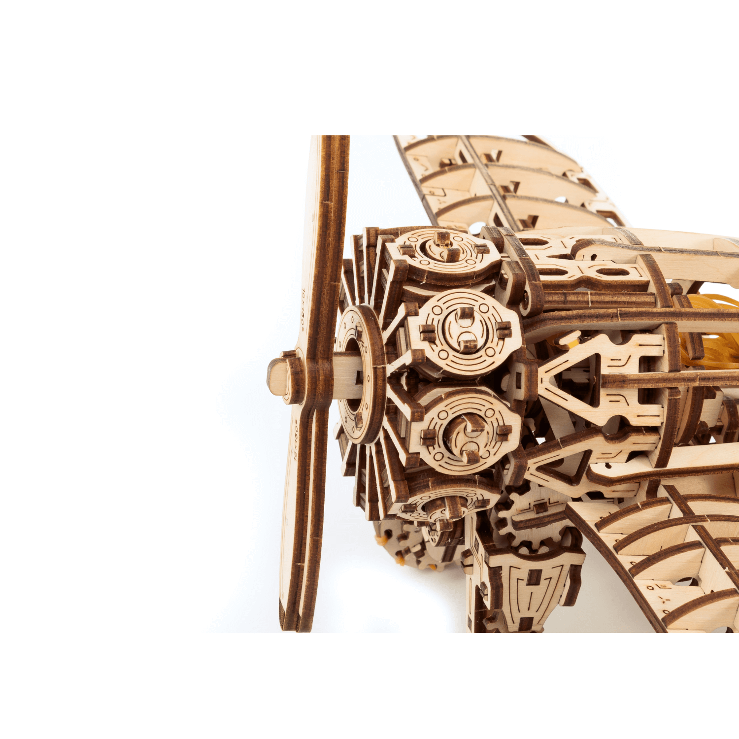 Mechanical airplane Mechanical wooden puzzle Eco-Wood-Art