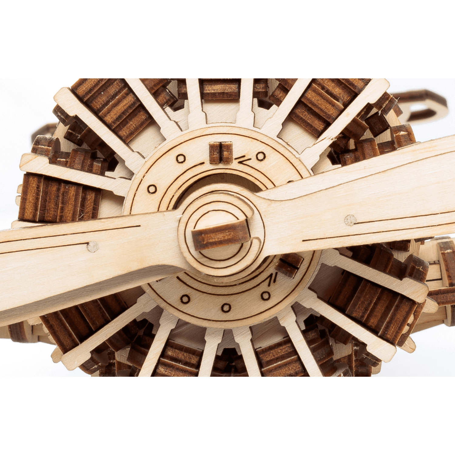 Mechanical airplane Mechanical wooden puzzle Eco-Wood-Art
