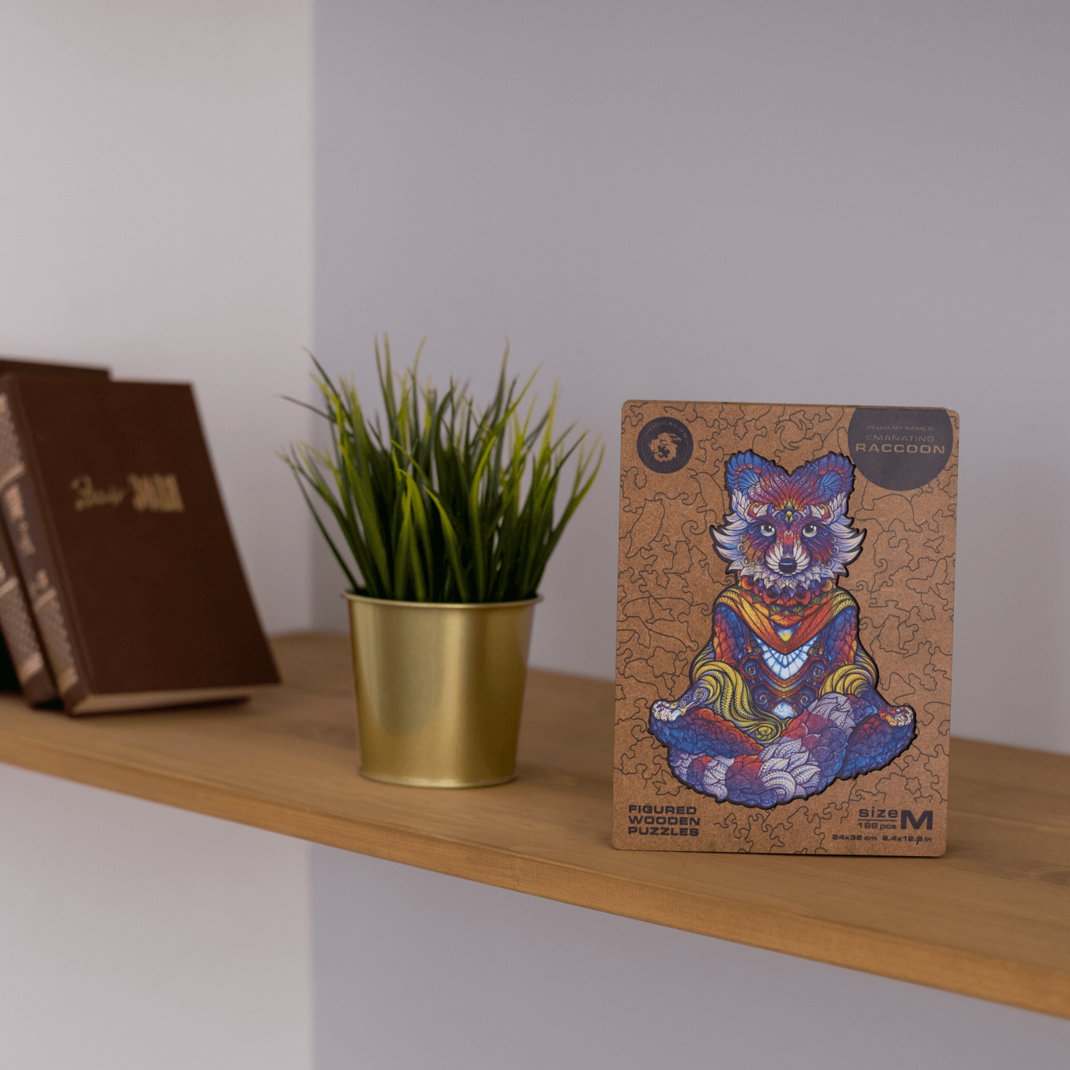 Puzzle de raton laveur méditant en bois Unidragon