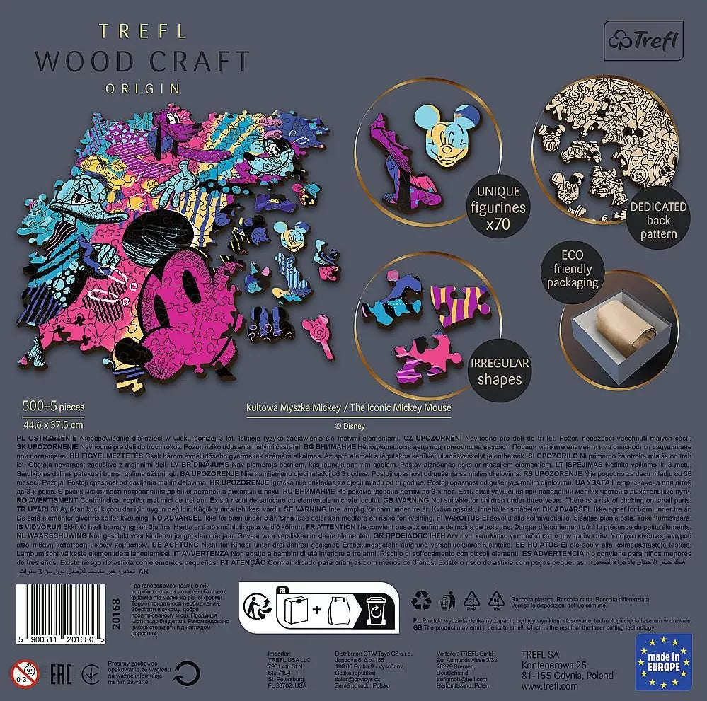 Mickey Mouse | wooden puzzle 500+1 wooden puzzle TREFL