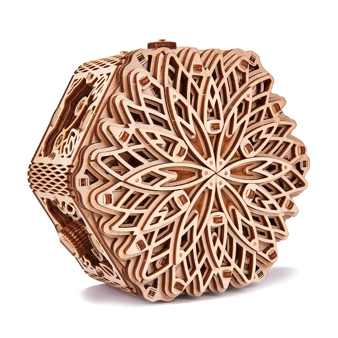 Mysterious flower mechanical wooden puzzle WoodTrick