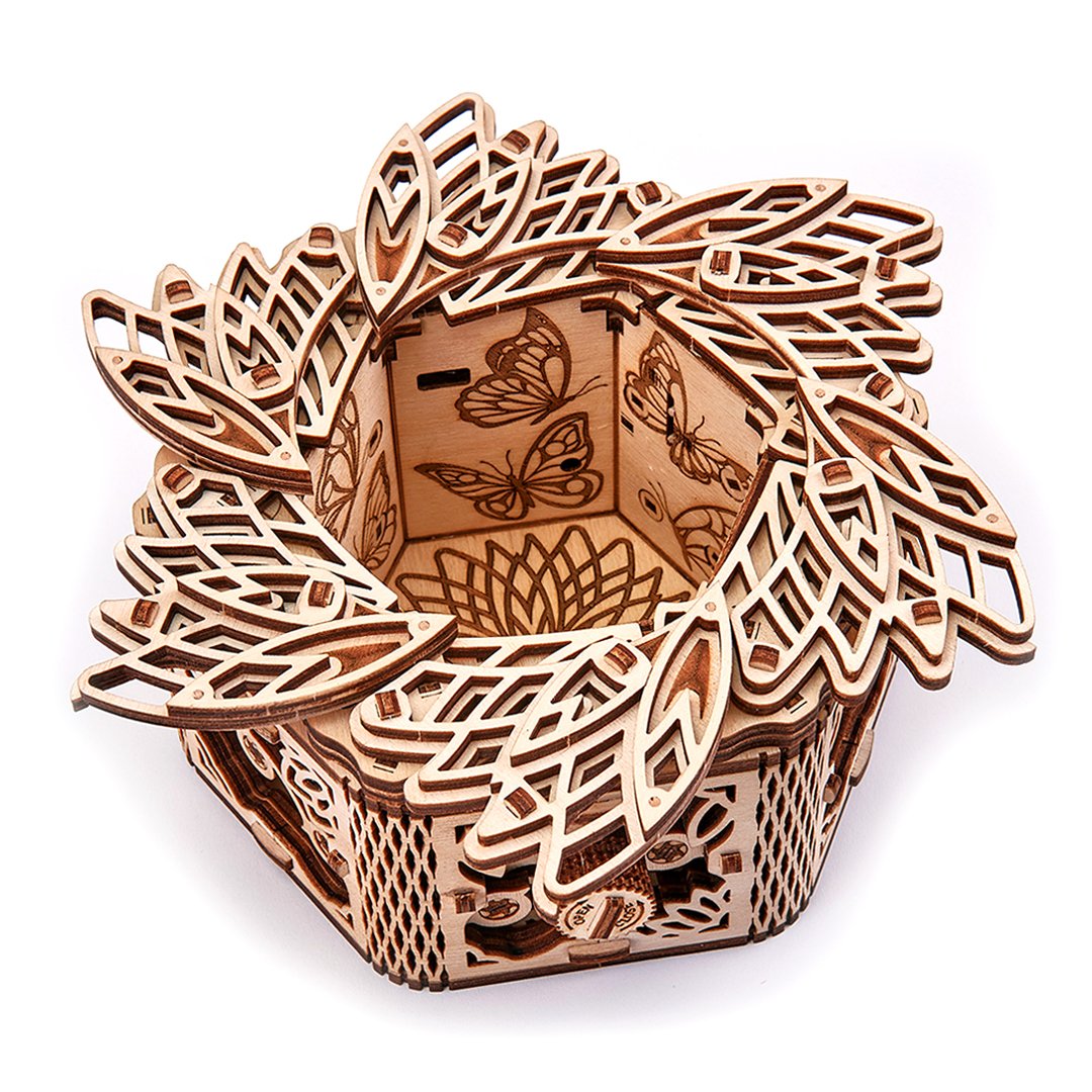 Mysterious flower mechanical wooden puzzle WoodTrick