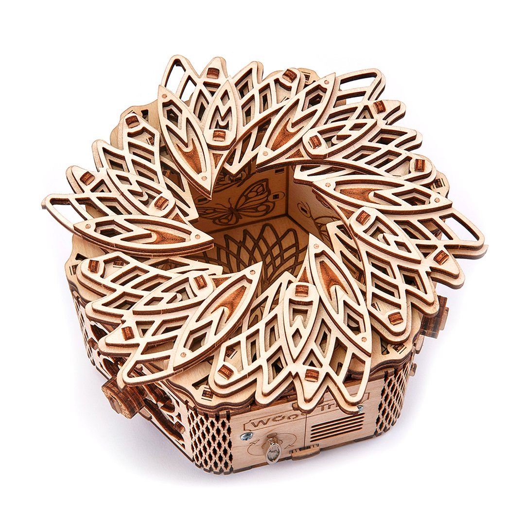 Mysterious flower mechanical wooden puzzle WoodTrick