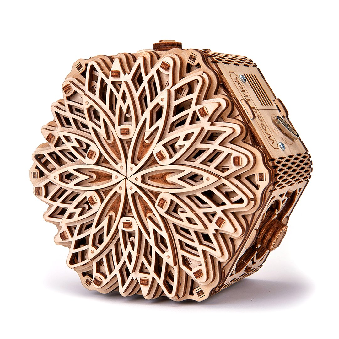 Mysterious flower mechanical wooden puzzle WoodTrick