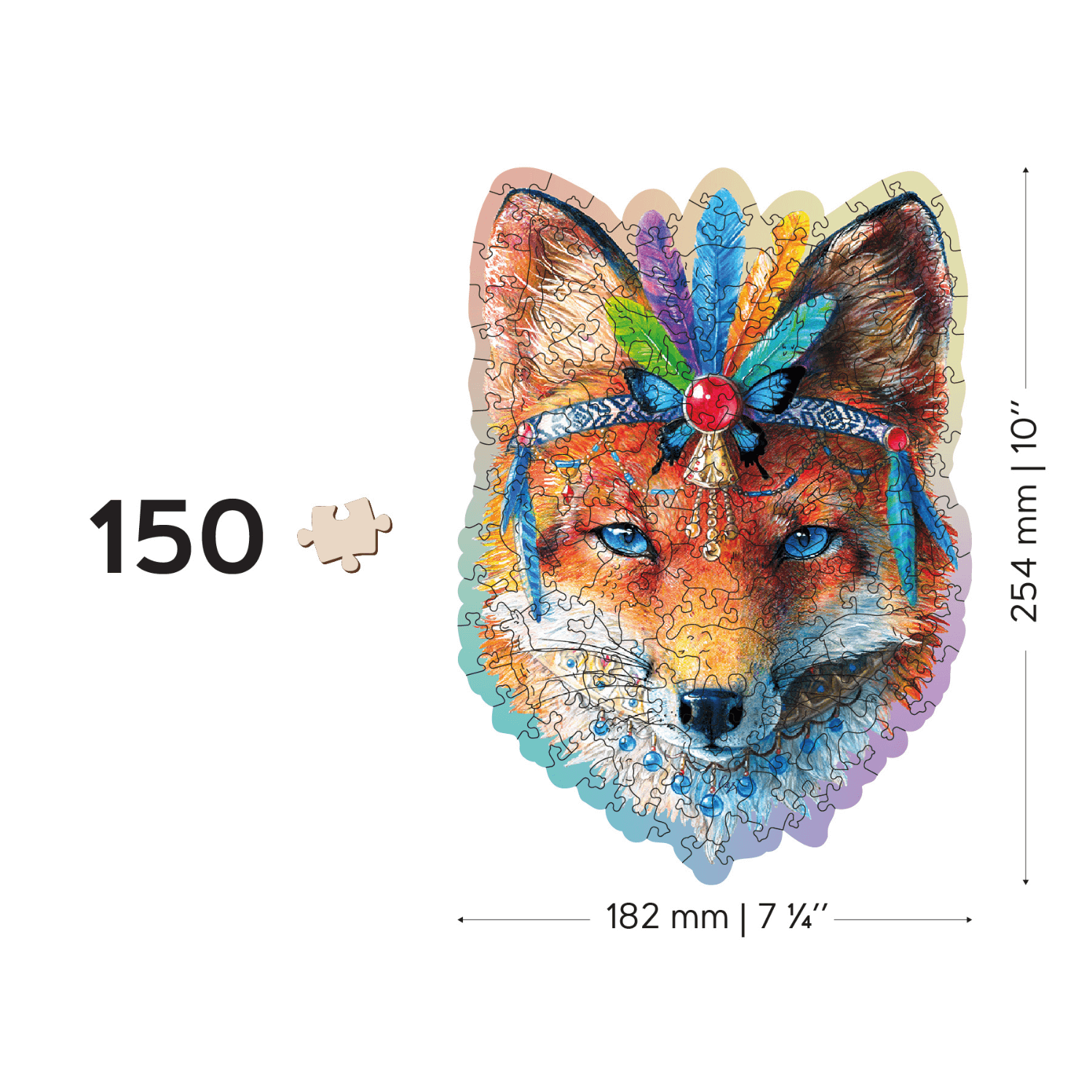 Mystischer Fuchs | Holz Puzzle-Holzpuzzle-WoodenCity--