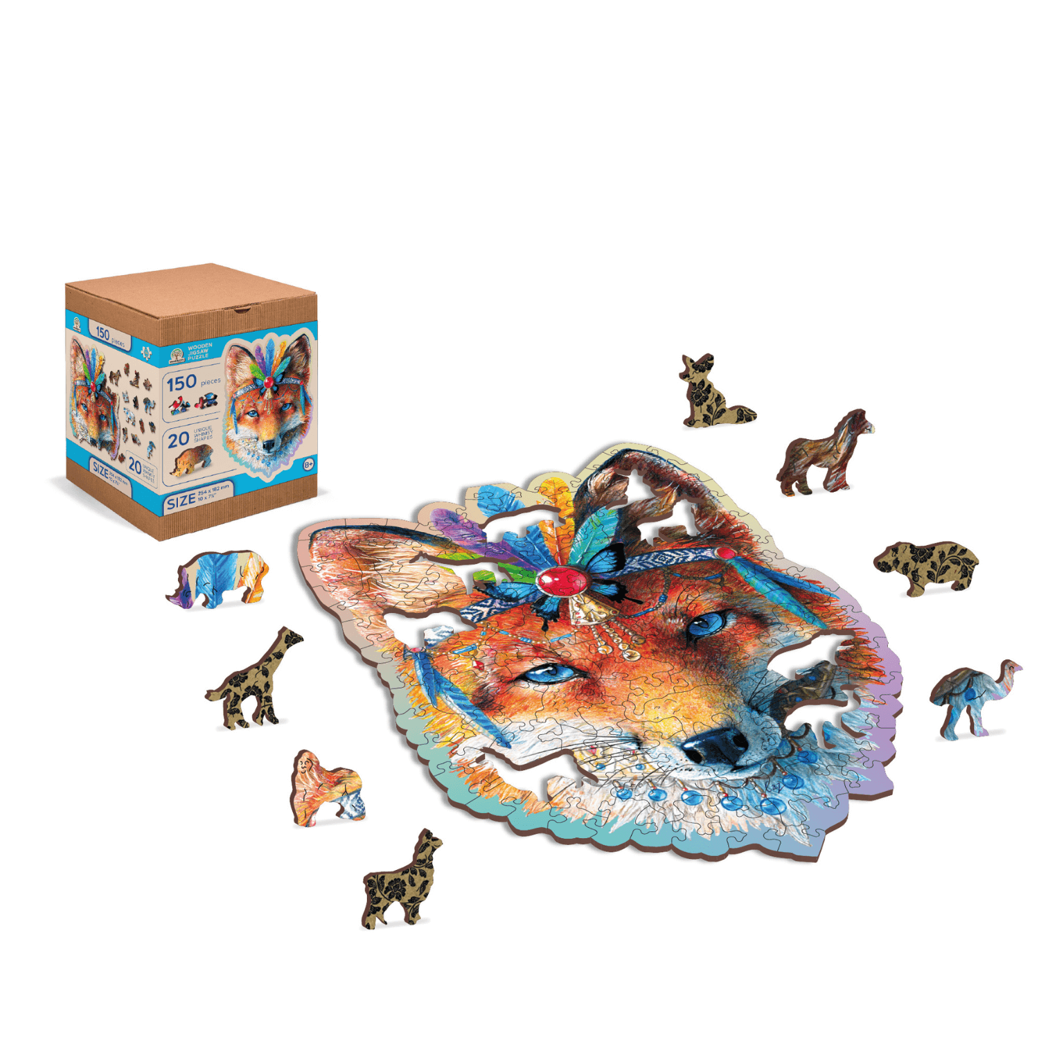Mystischer Fuchs | Holz Puzzle-Holzpuzzle-WoodenCity--
