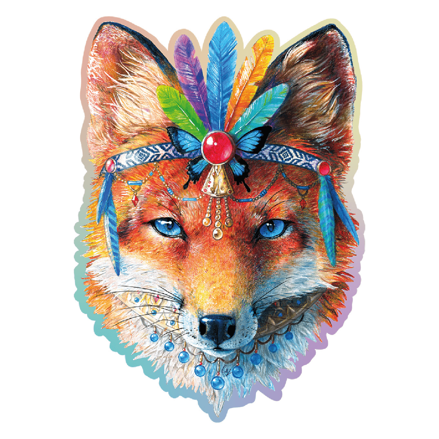 Mystischer Fuchs | Holz Puzzle Holzpuzzle WoodenCity