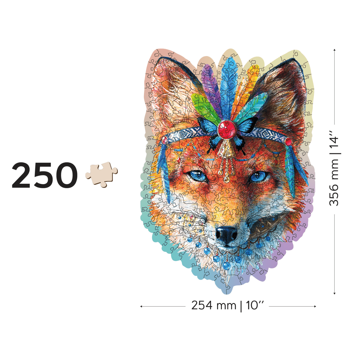 Mystischer Fuchs | Holz Puzzle-Holzpuzzle-WoodenCity--