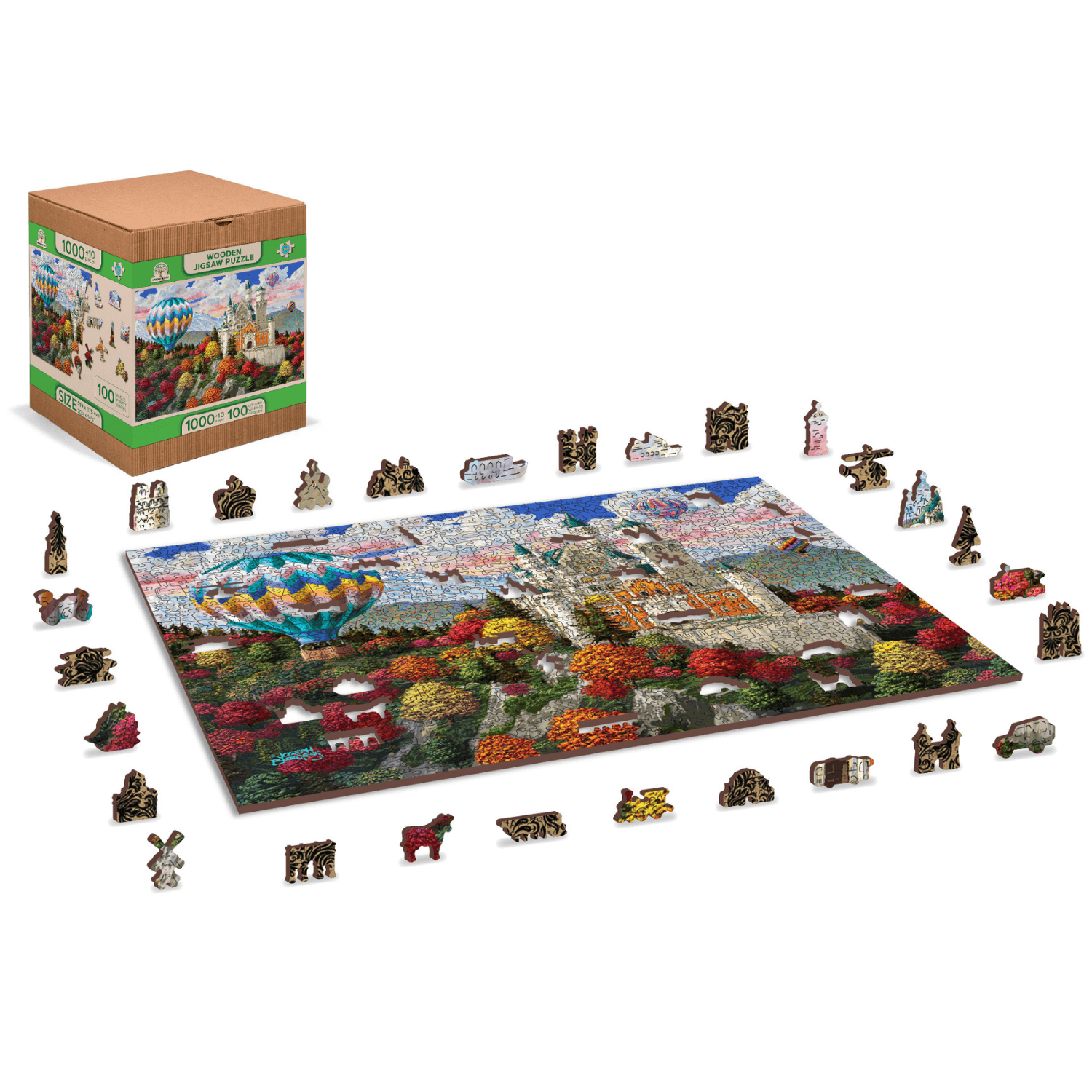 The Neuschwanstein Castle Puzzle | Wooden Puzzle 1010 Wooden Puzzle WoodenCity