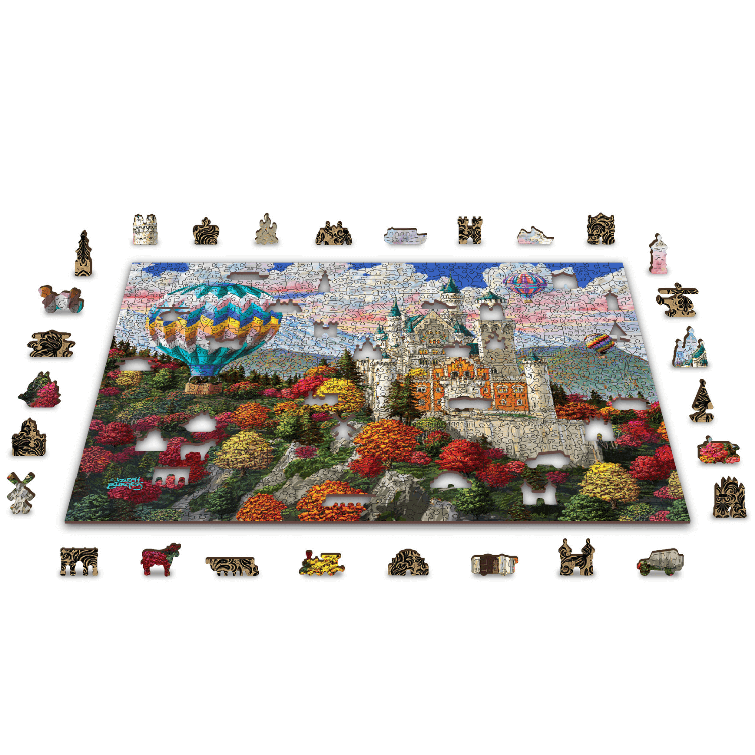 The Neuschwanstein Castle Puzzle | Wooden Puzzle 1010 Wooden Puzzle WoodenCity