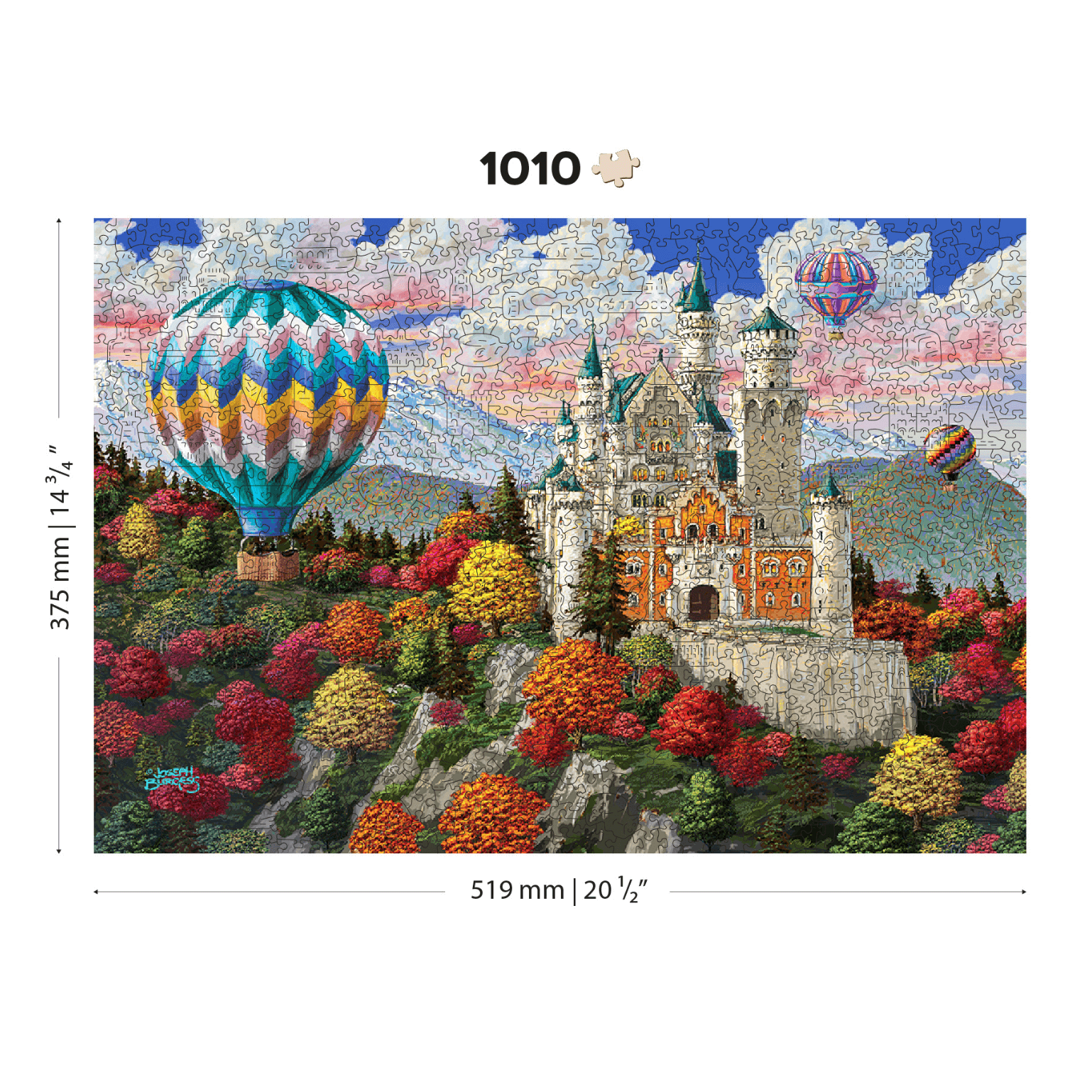 The Neuschwanstein Castle Puzzle | Wooden Puzzle 1010 Wooden Puzzle WoodenCity