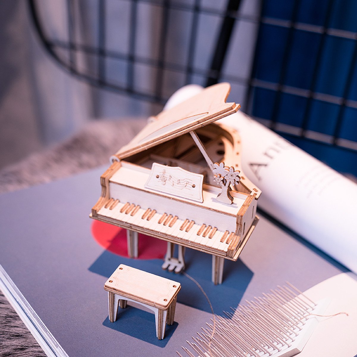 Large Piano Wooden 3D Puzzle-3D Puzzle-Robotime--