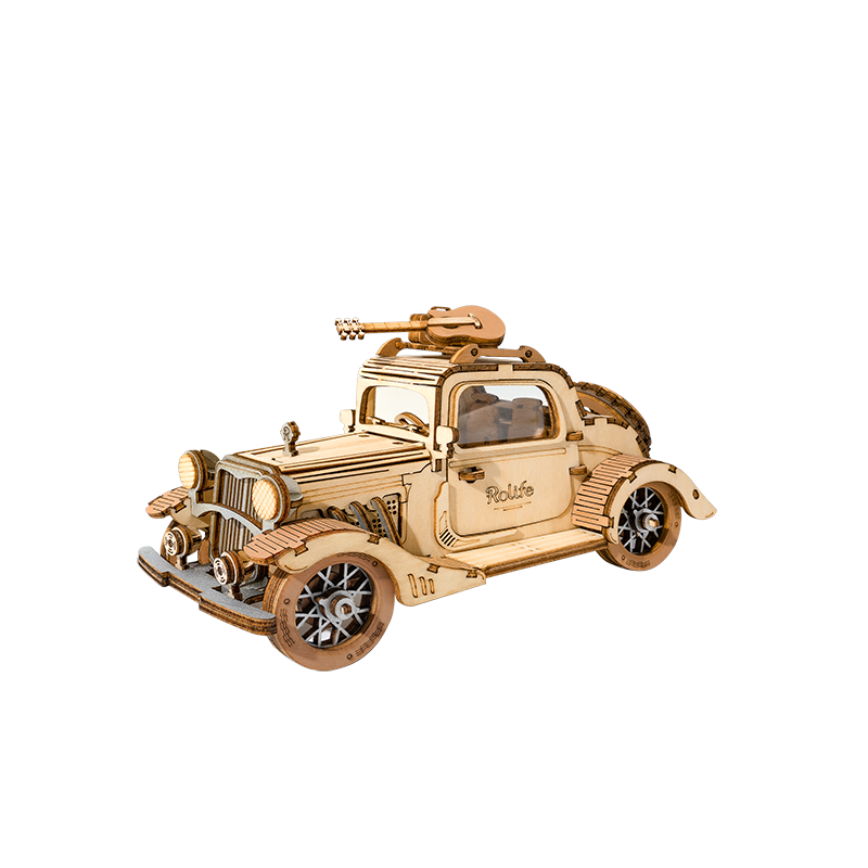 Vintage car with guitar 3D puzzle Robotime