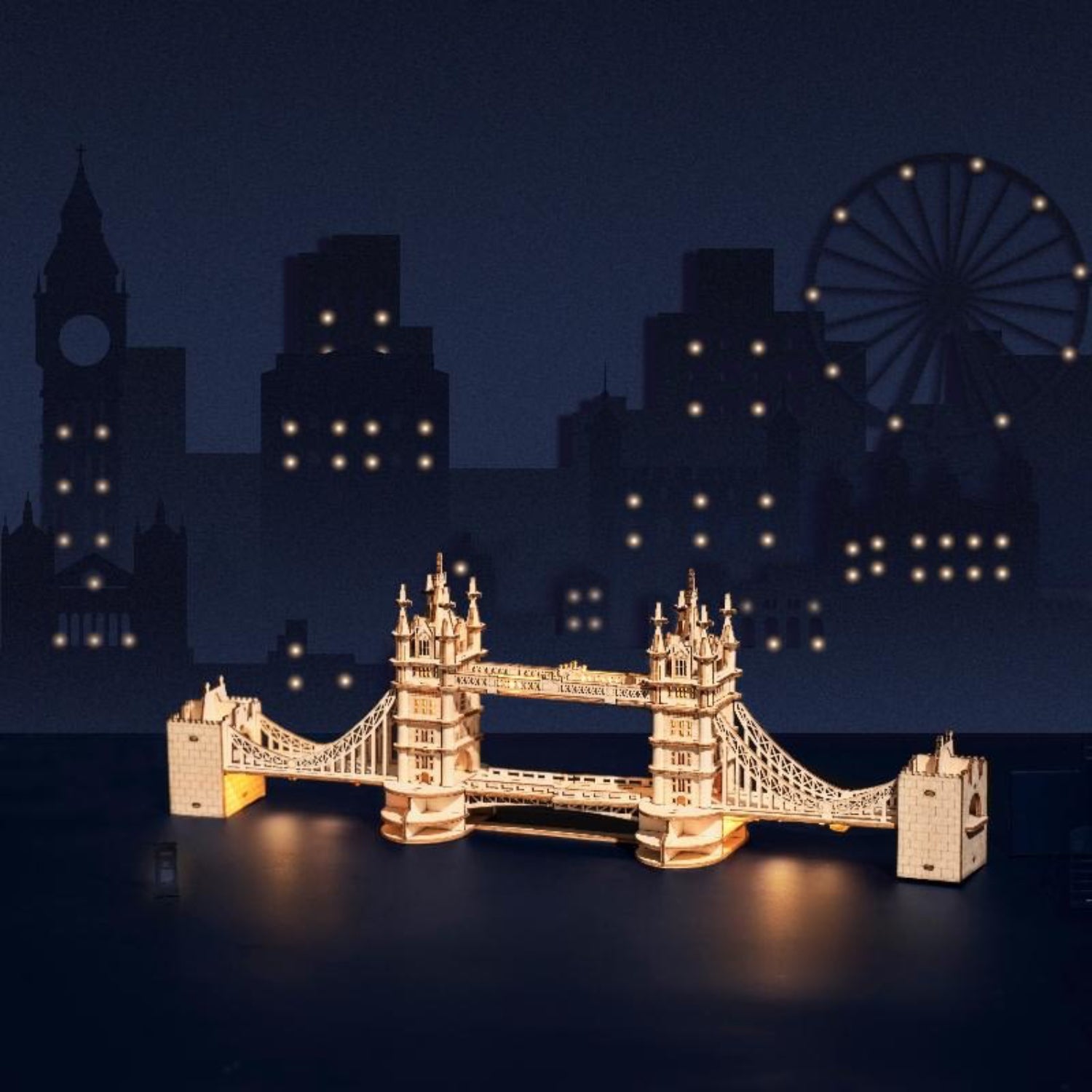 Rolife Tower Bridge 3D Wooden Puzzle – DIY Assembly Kit For Adults & Kids – Xmas Gift
