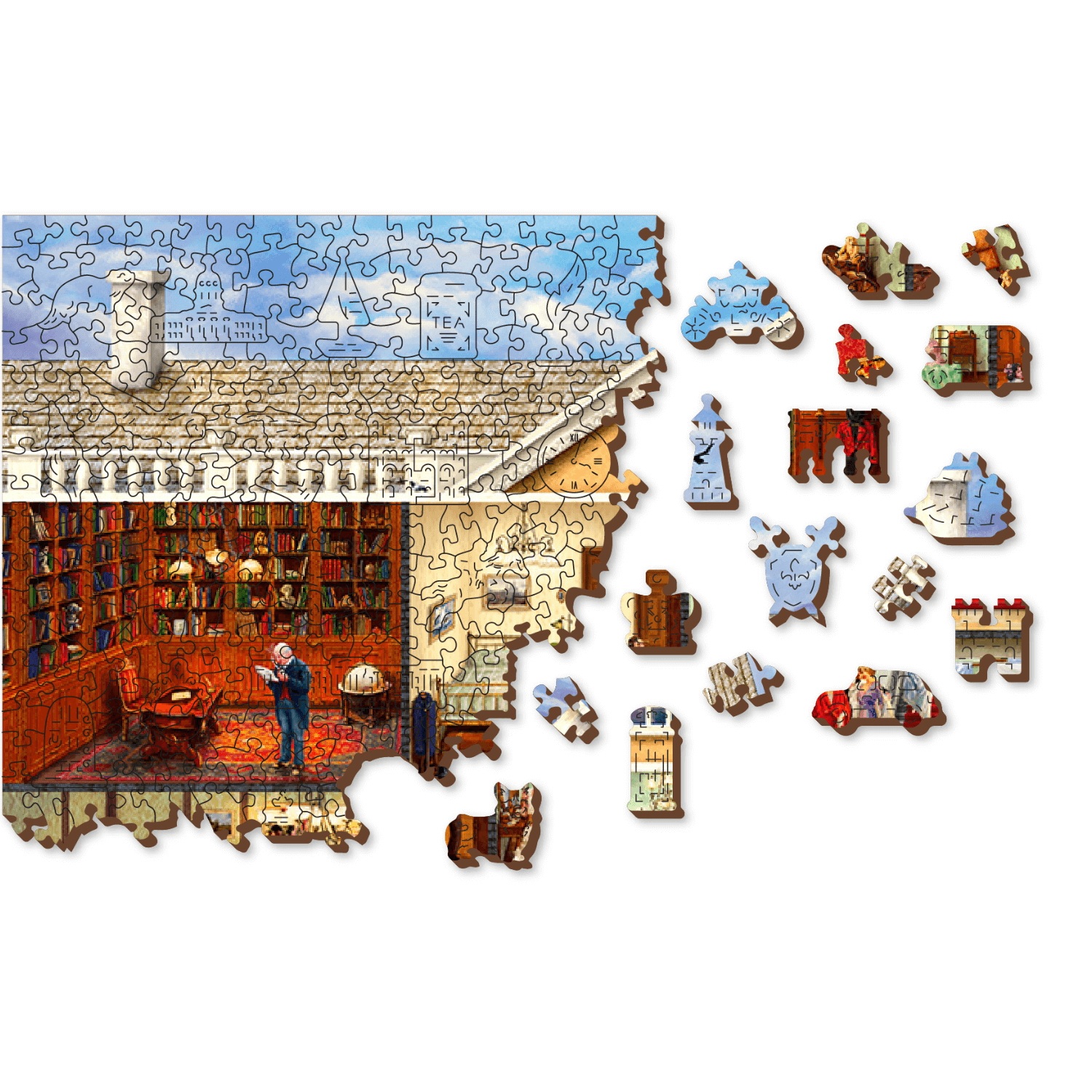 Victorian House Life Puzzle | Wooden Puzzle 1010-WoodenCity--