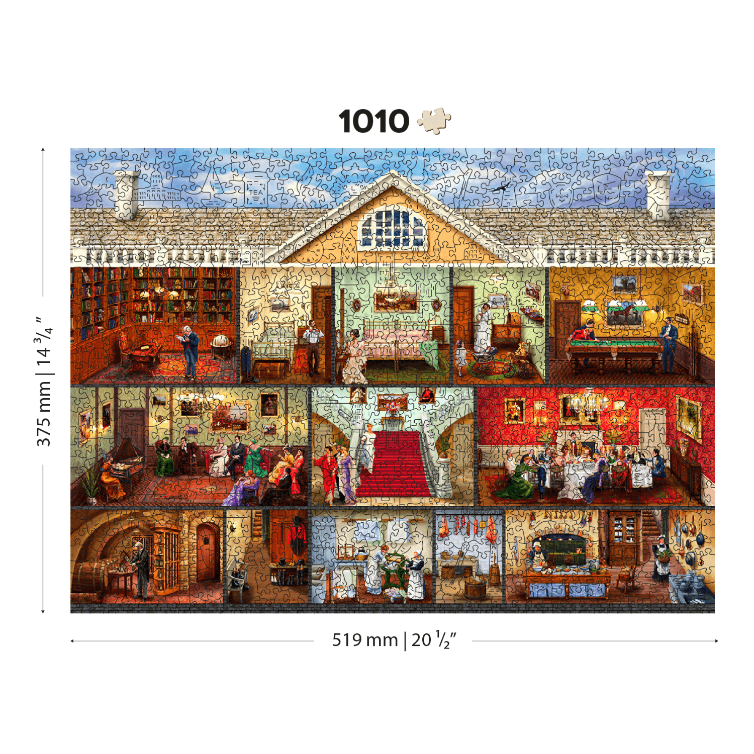 Victorian House Life Puzzle | Wooden Puzzle 1010-WoodenCity--