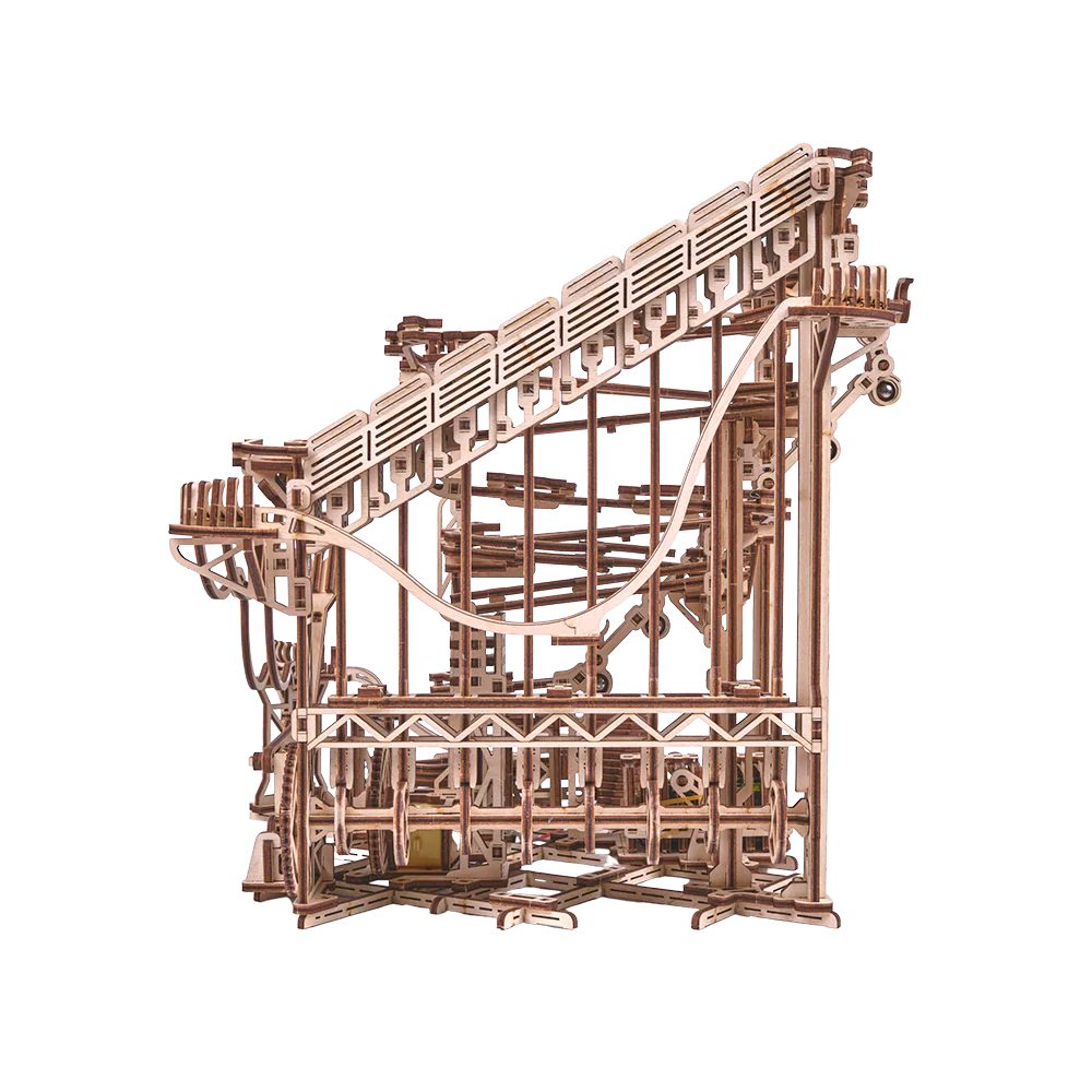 Spiral Murmelbahn | Elektrisch-Mechanisches Holzpuzzle-WoodTrick--