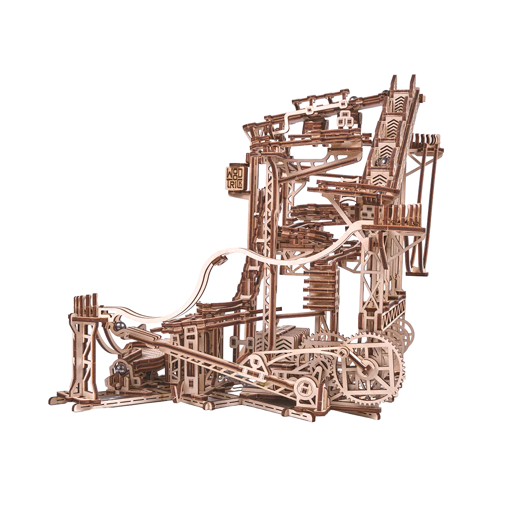 Spiral Murmelbahn | Elektrisch-Mechanisches Holzpuzzle-WoodTrick--