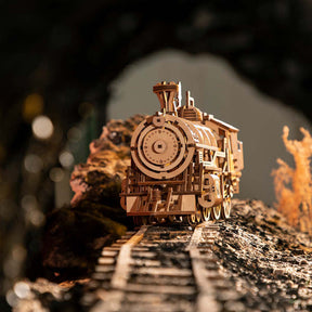 Mechanische Dampf-Eisenbahn-Mechanisches Holzpuzzle-Robotime--