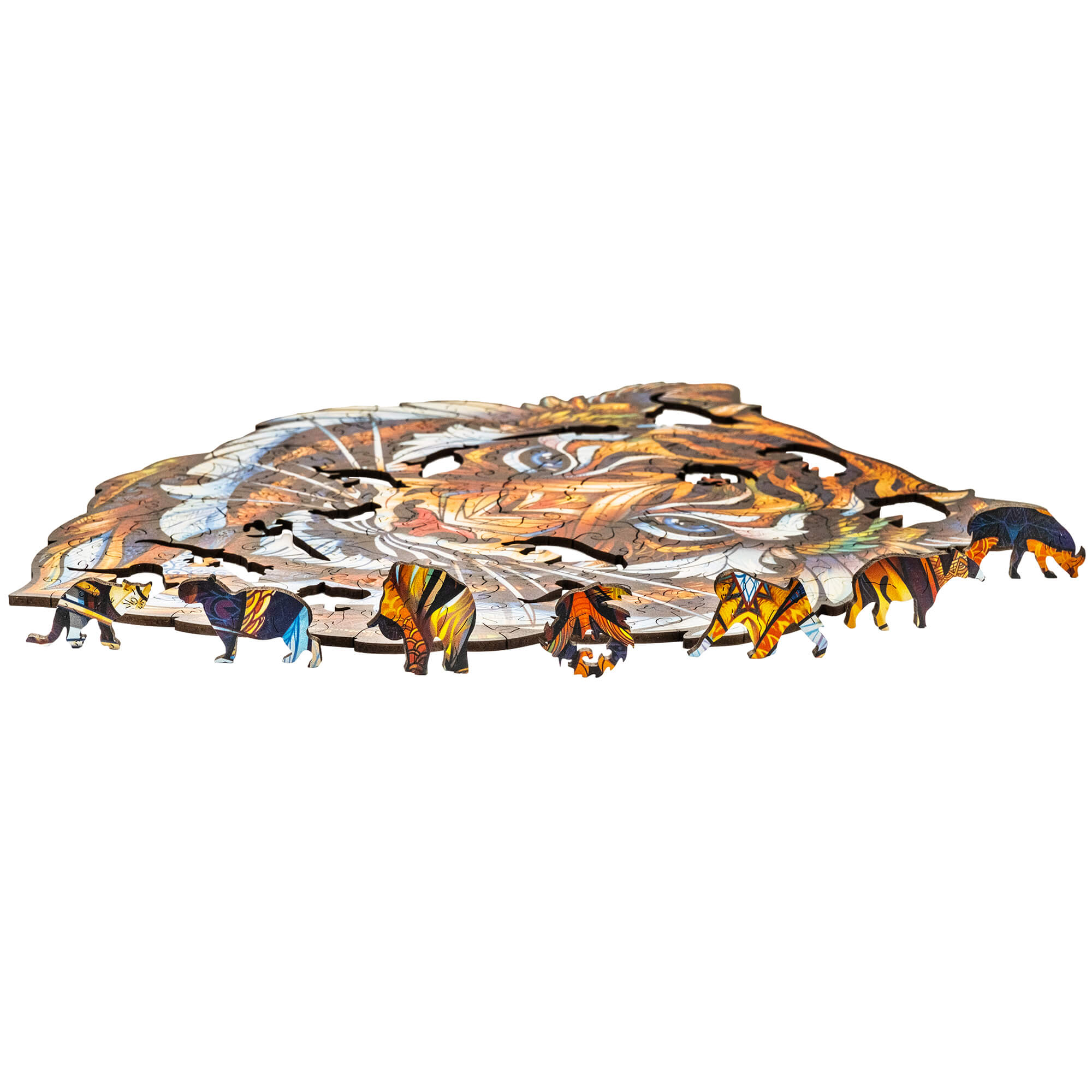 Lieblicher Tiger Holzpuzzle Unidragon
