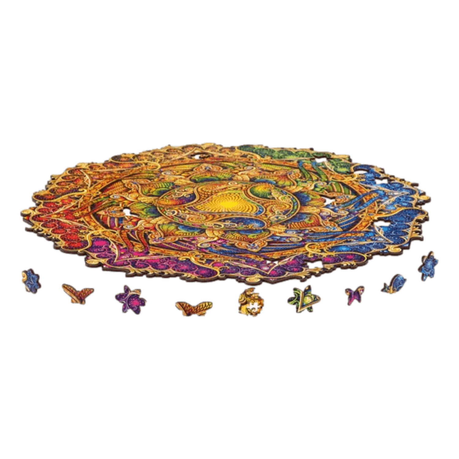 Mandala Puzzle Unerschöpflicher Wohlstands Holzpuzzle Unidragon