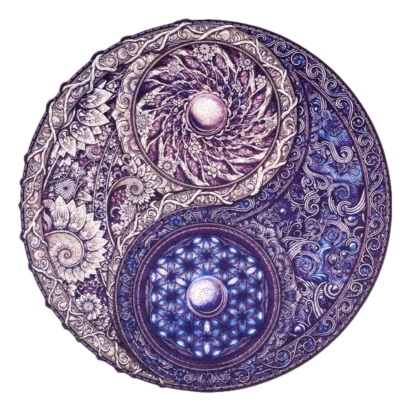 Mandala Übergreifende Gegensätze Holzpuzzle Unidragon