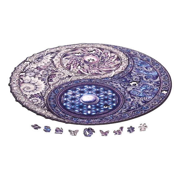 Mandala Übergreifende Gegensätze Holzpuzzle Unidragon