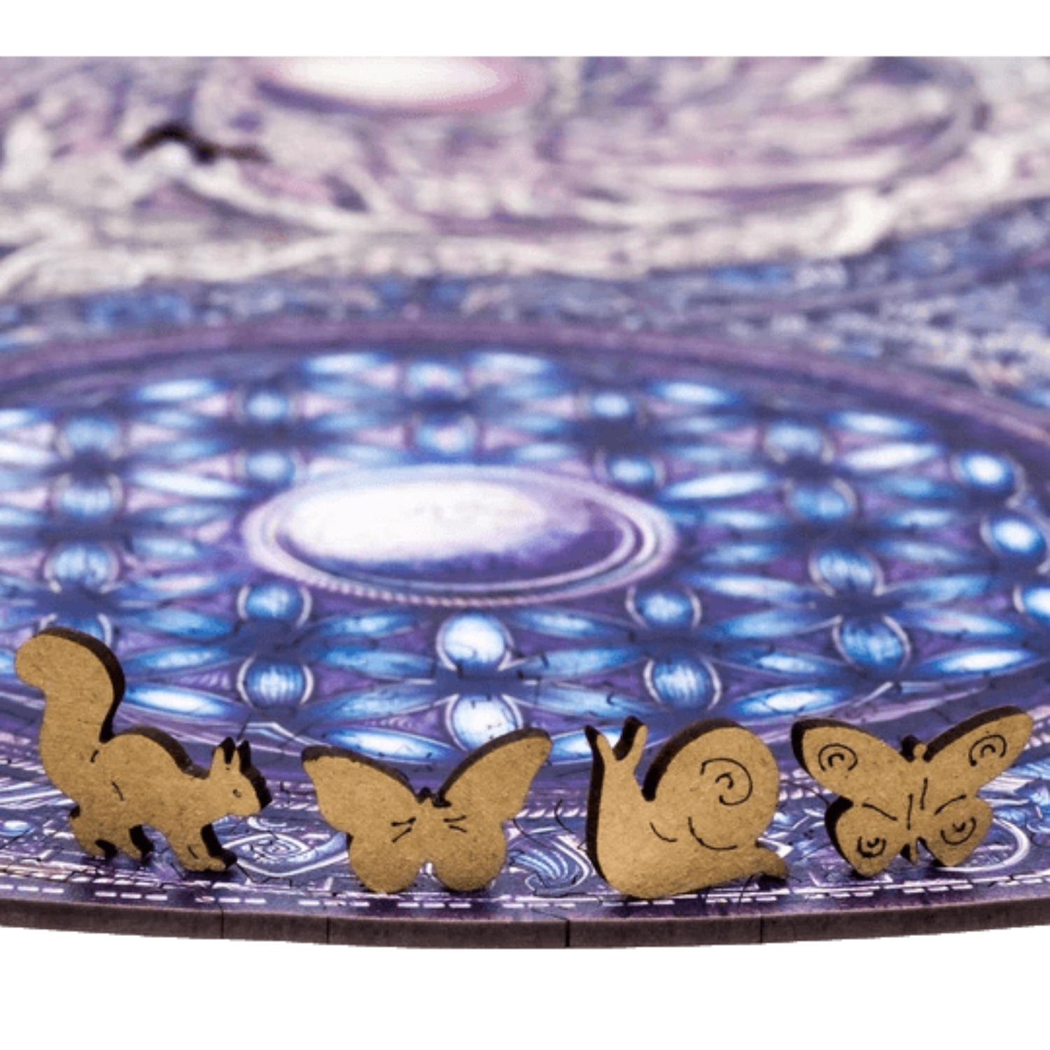 Mandala overlapping opposites wooden puzzle Unidragon