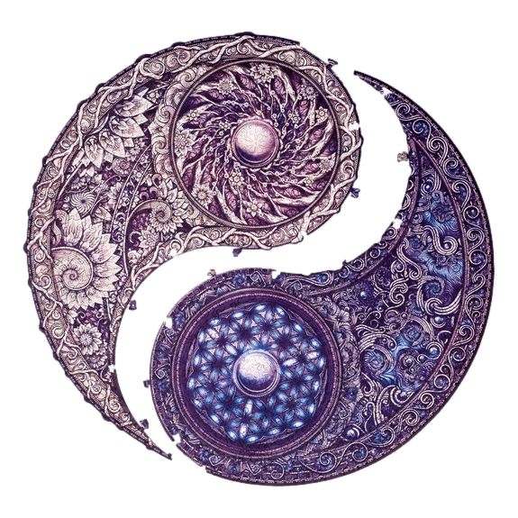 Mandala Übergreifende Gegensätze Holzpuzzle Unidragon