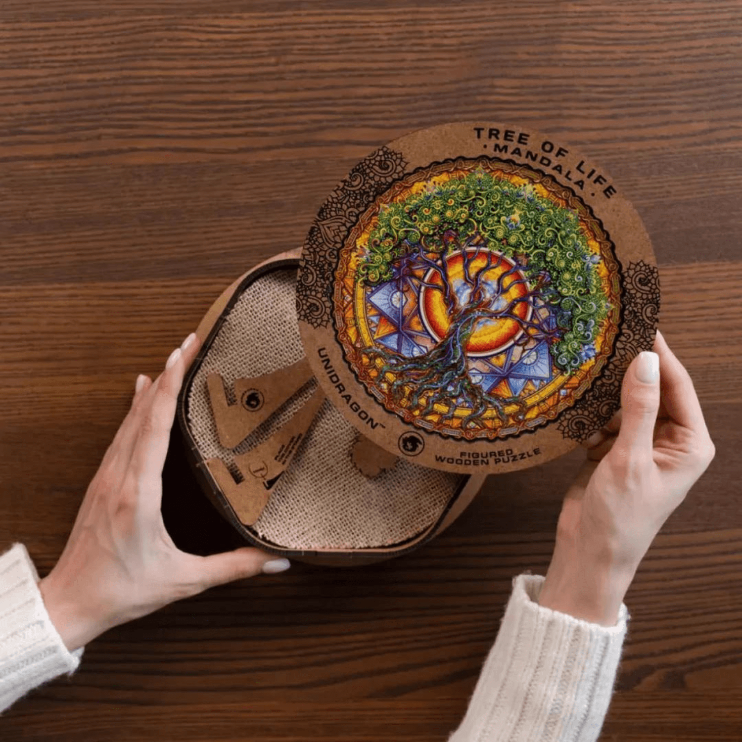 Puzzle Mandala | Arbre de vie puzzle en bois Unidragon