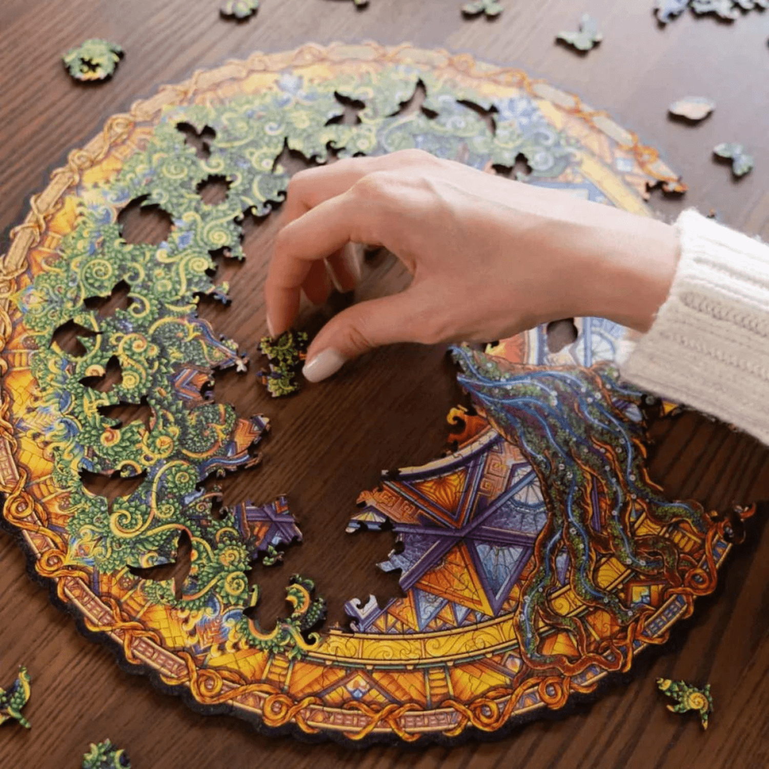 Puzzle Mandala | Arbre de vie puzzle en bois Unidragon