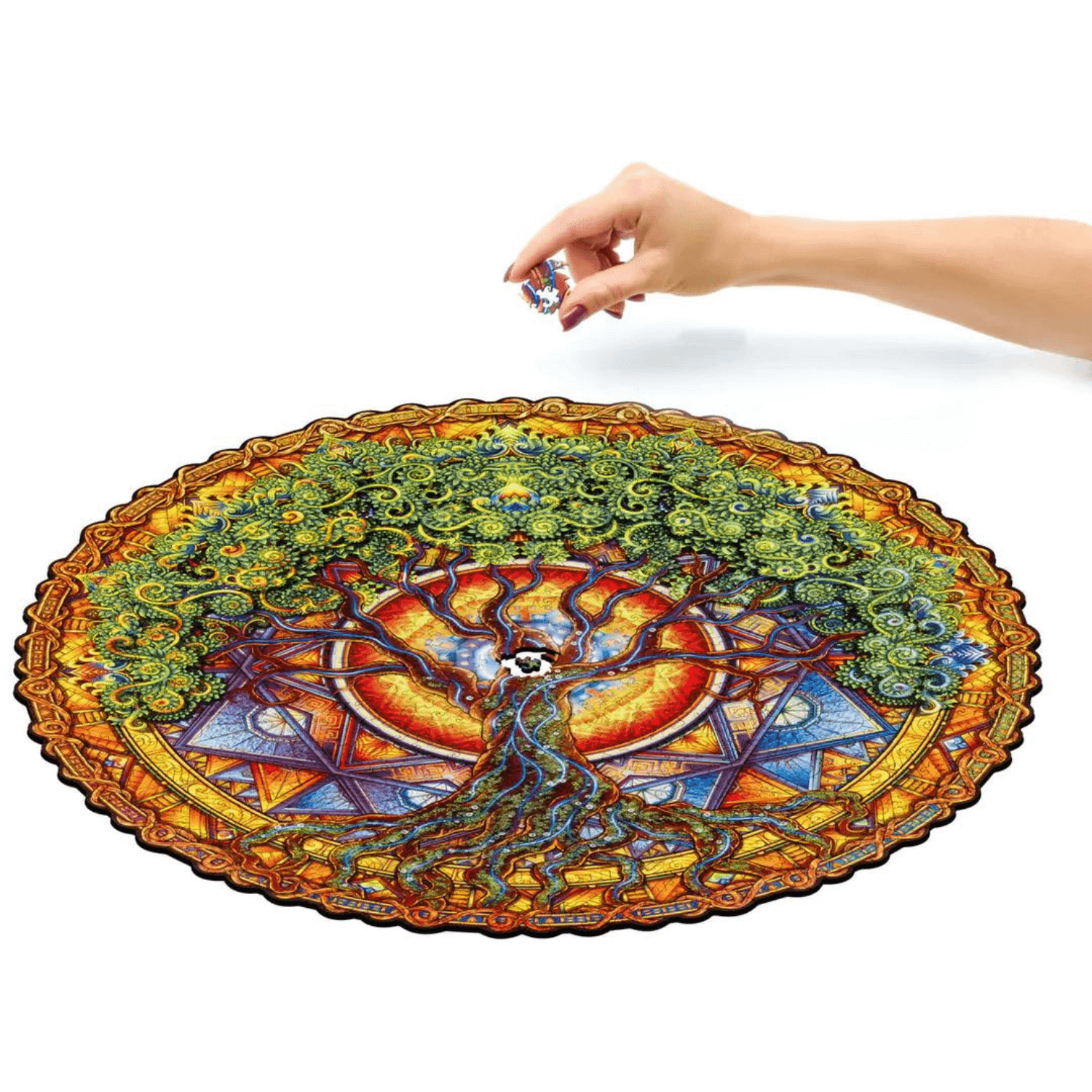 Puzzle Mandala | Arbre de vie puzzle en bois Unidragon