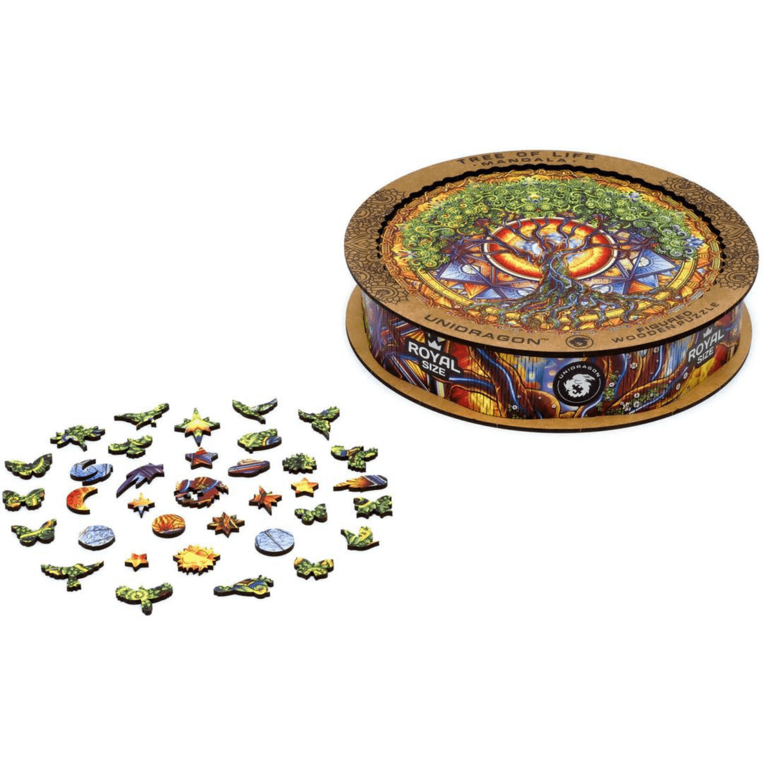 Puzzle Mandala | Arbre de vie puzzle en bois Unidragon