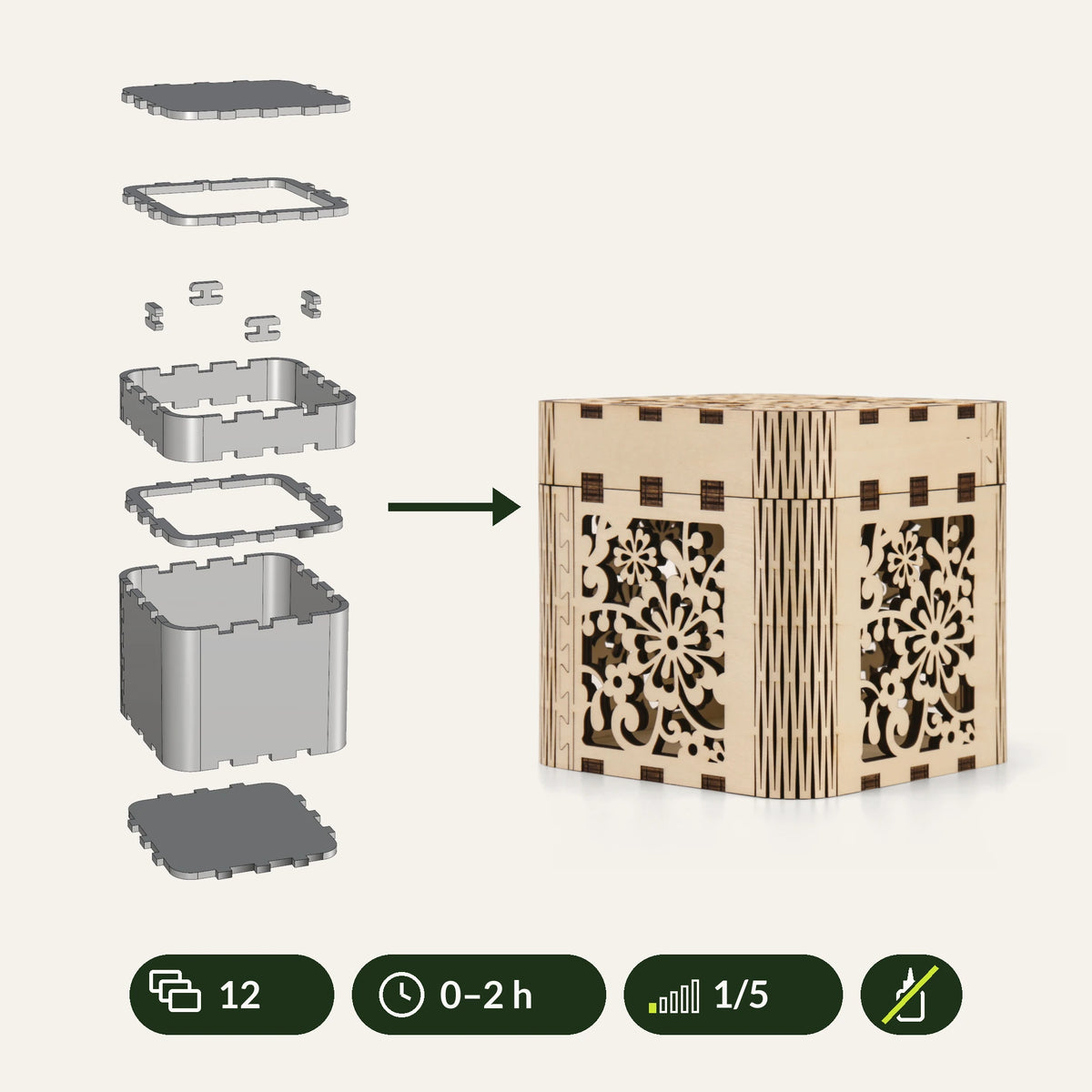 Treasure box | Gift Box 3D Puzzle MagicHolz