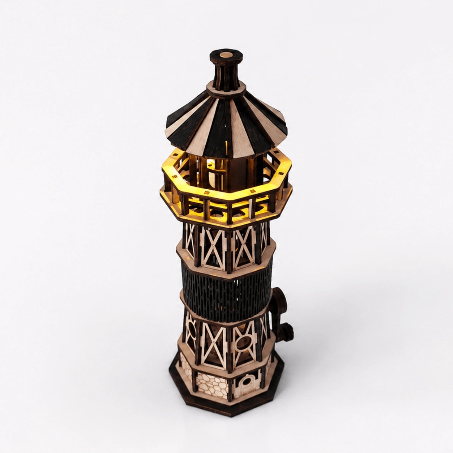 Luminous vuurtoren – mechanische bouwset van MagicHolz