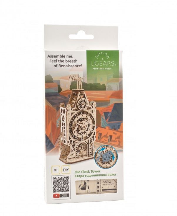 Uhrenturm-Mechanisches Holzpuzzle-Ugears--