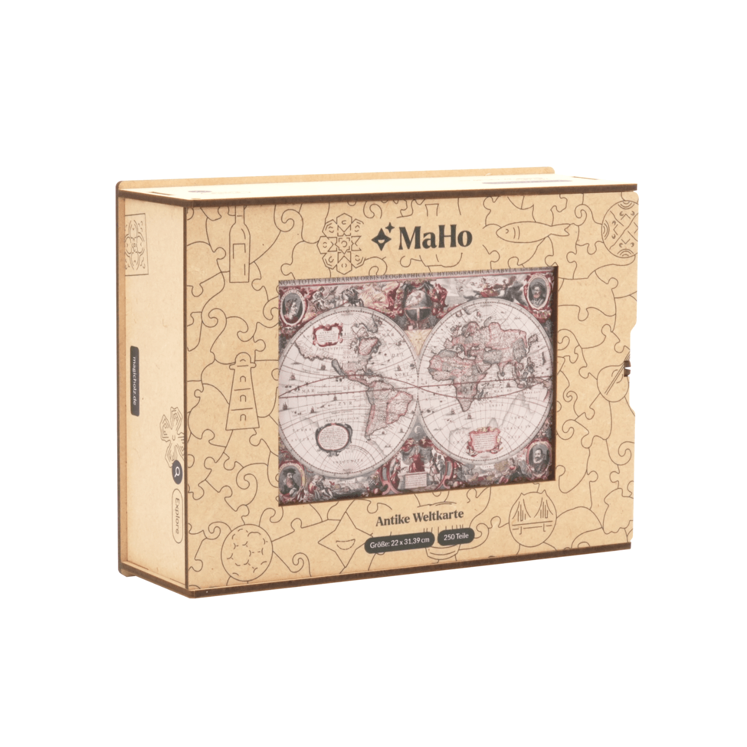 Ancient World Map Wooden Puzzle (2D) MagicHolz