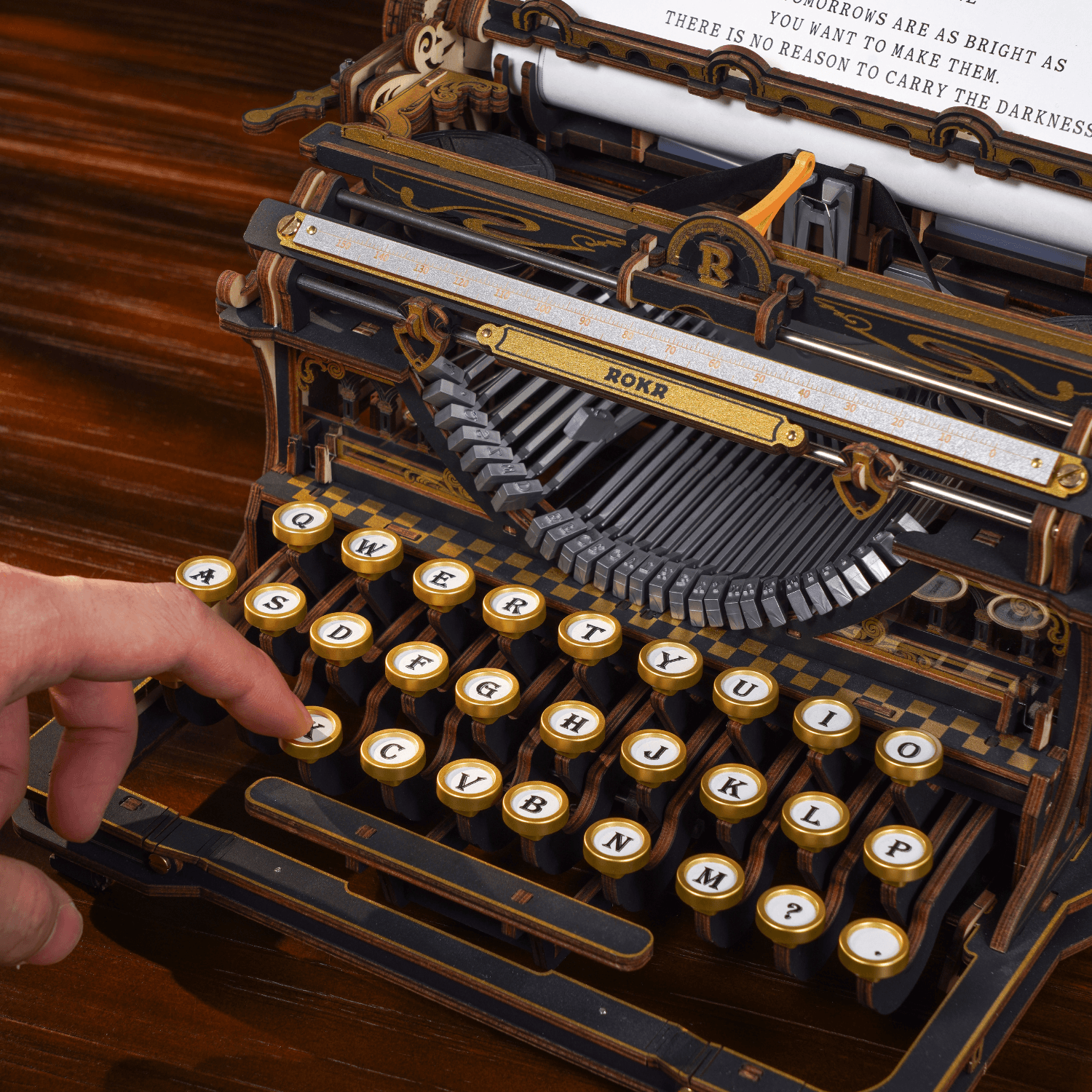 Mechanical Typewriter | Robotime Mechanical Typewriter Kit