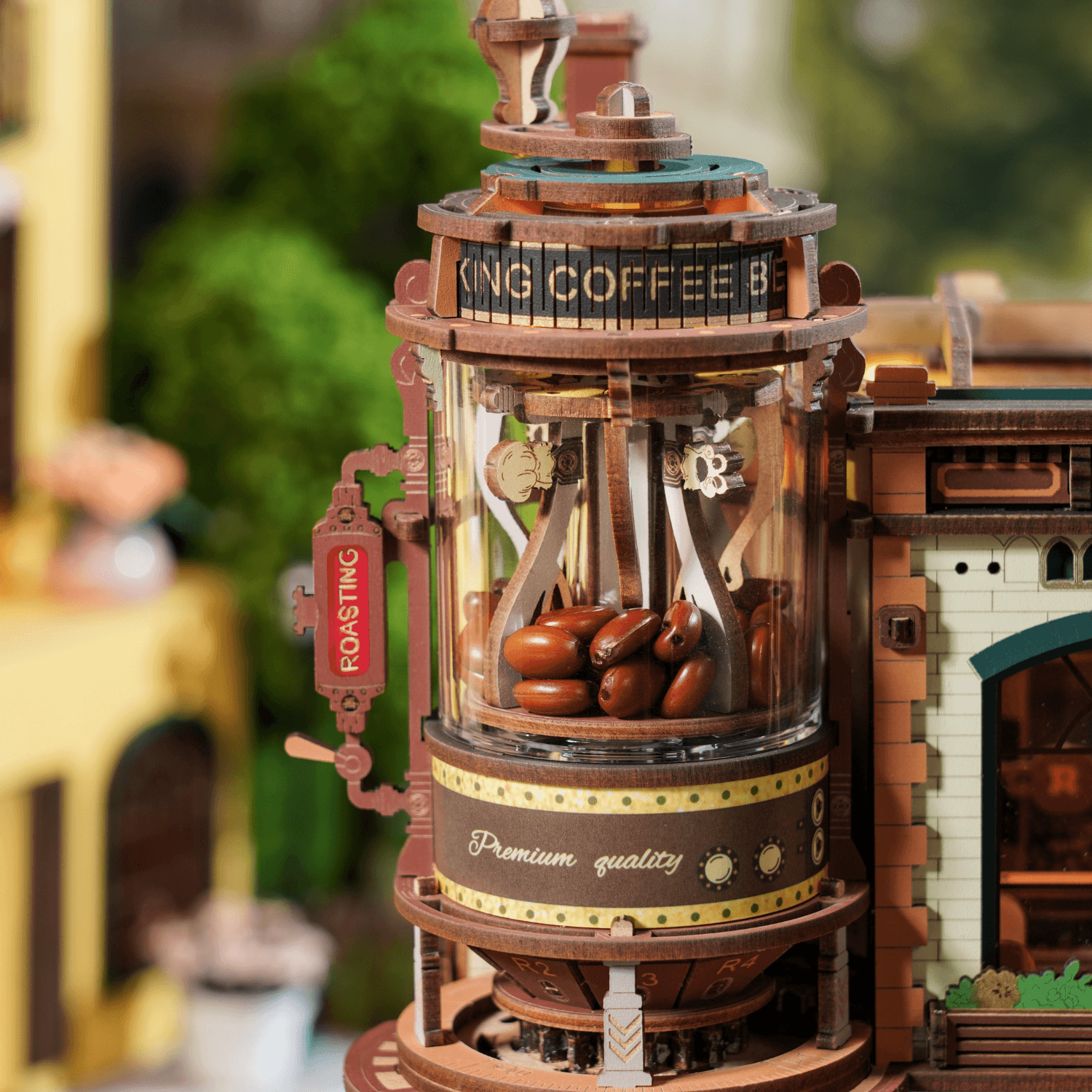Dream Coffee Factory Mechanical Wooden Puzzle by Robotime