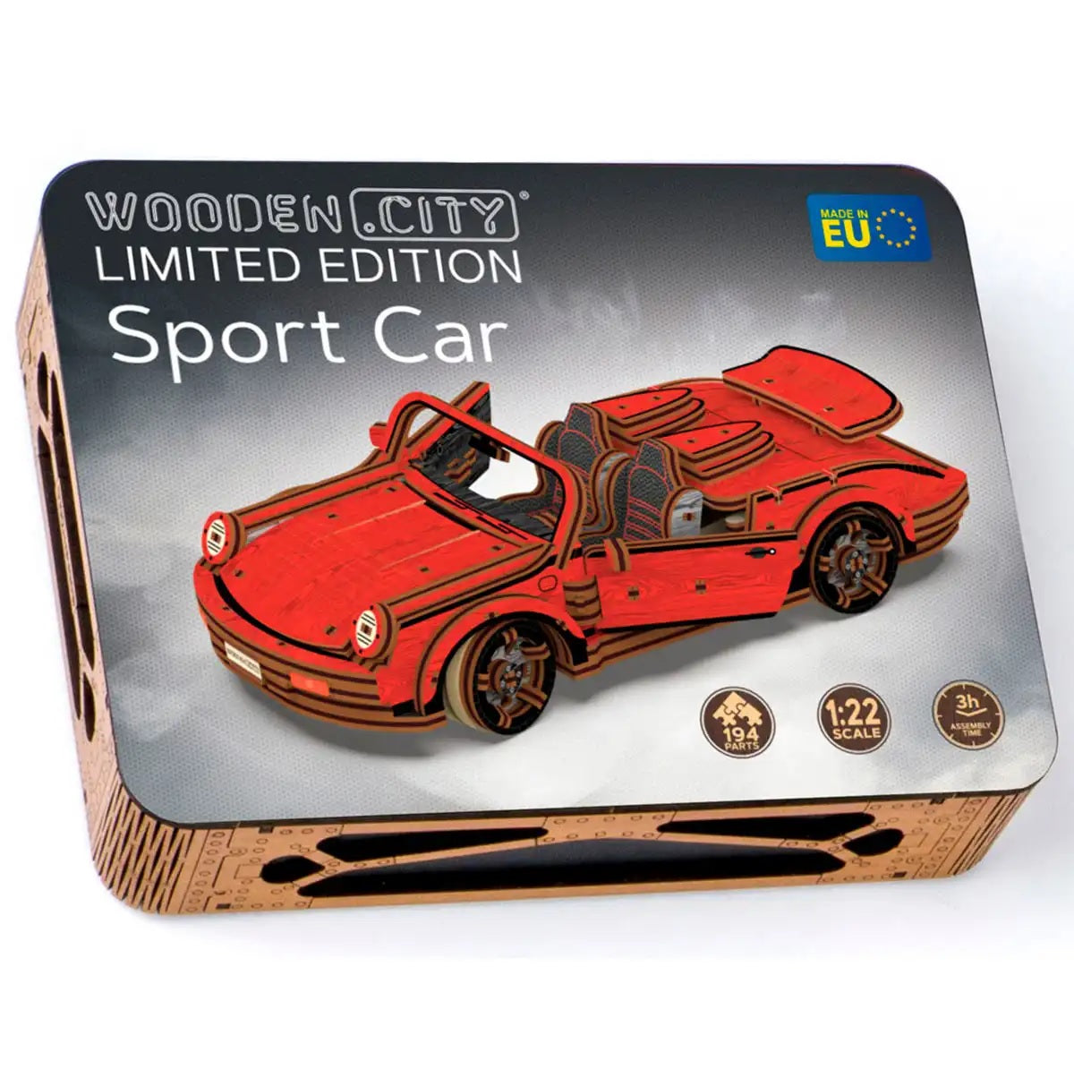 Classic Wood Model Sports Car Limited Edition top Collectors Model Toy Red and Gold