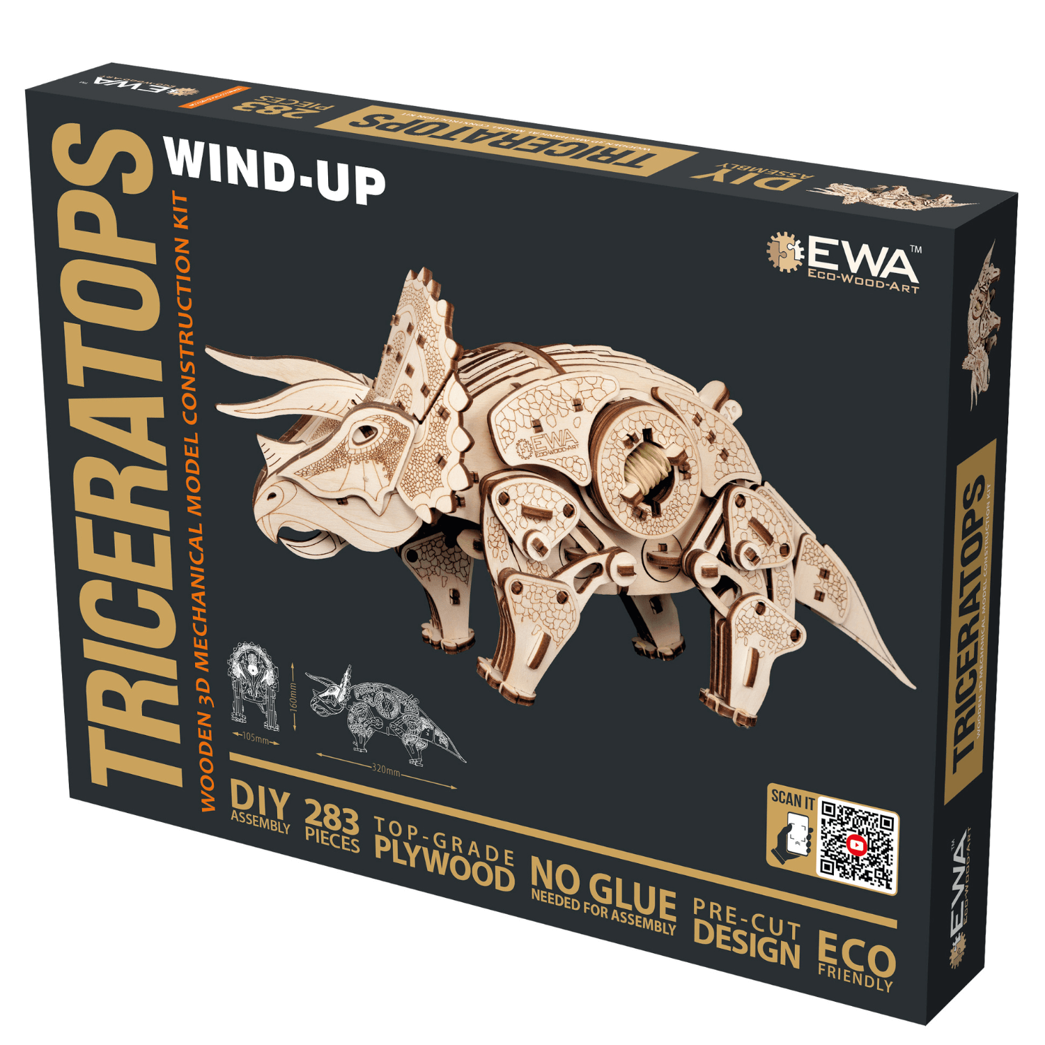 Triceratops-3D Puzzle-Ugears--