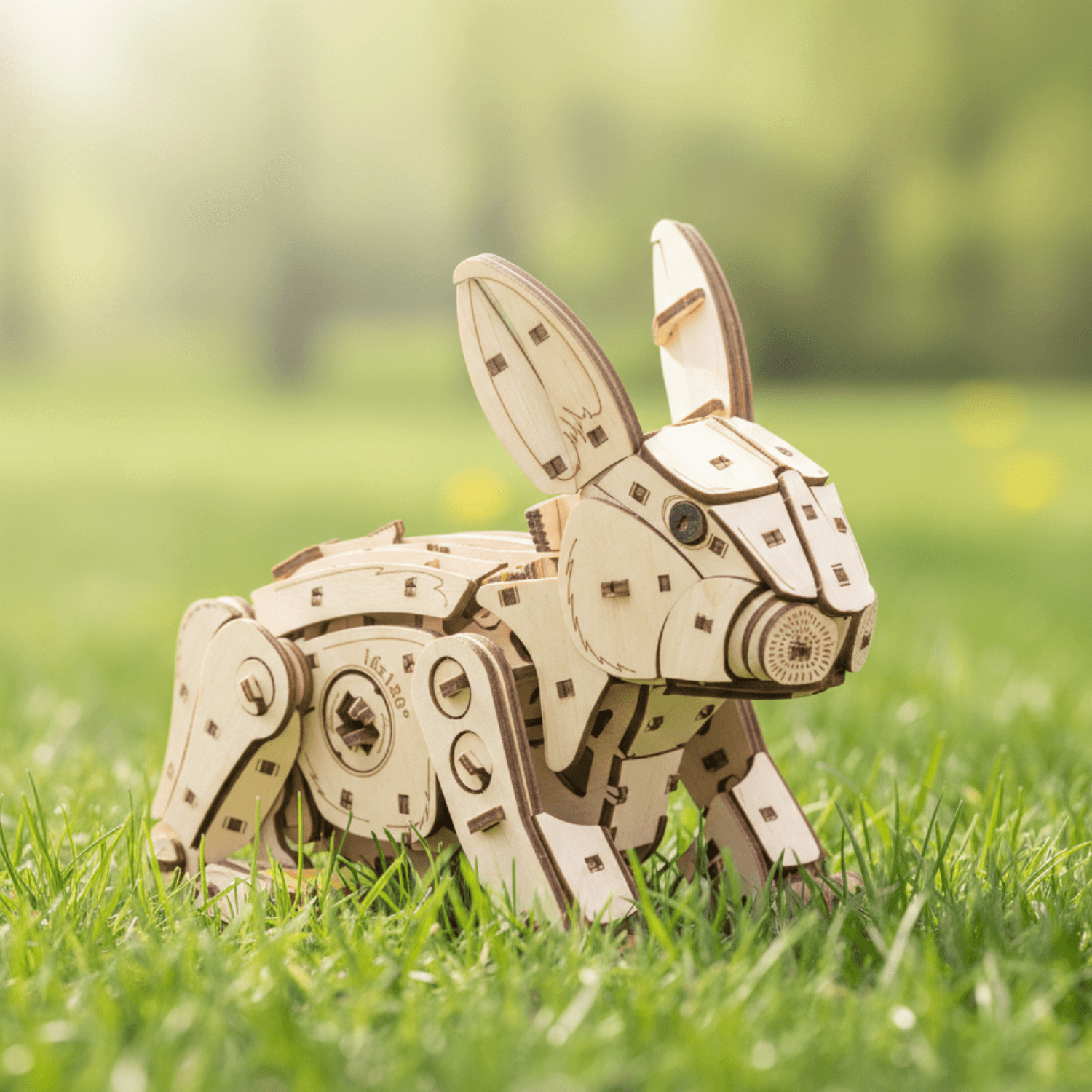 Mechanical rabbit Mechanical wooden puzzle Eco-Wood-Art Mechanical rabbit