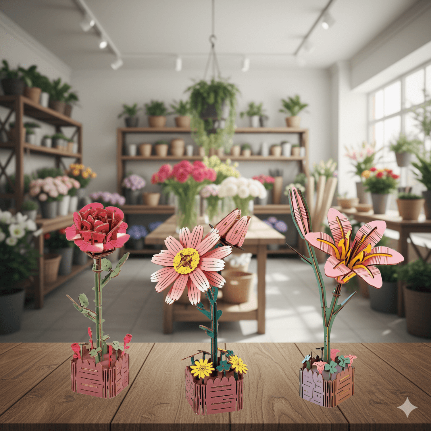 Eternal Spring | Flower Trio Collection 💐 3D Puzzle Robotime Romantic