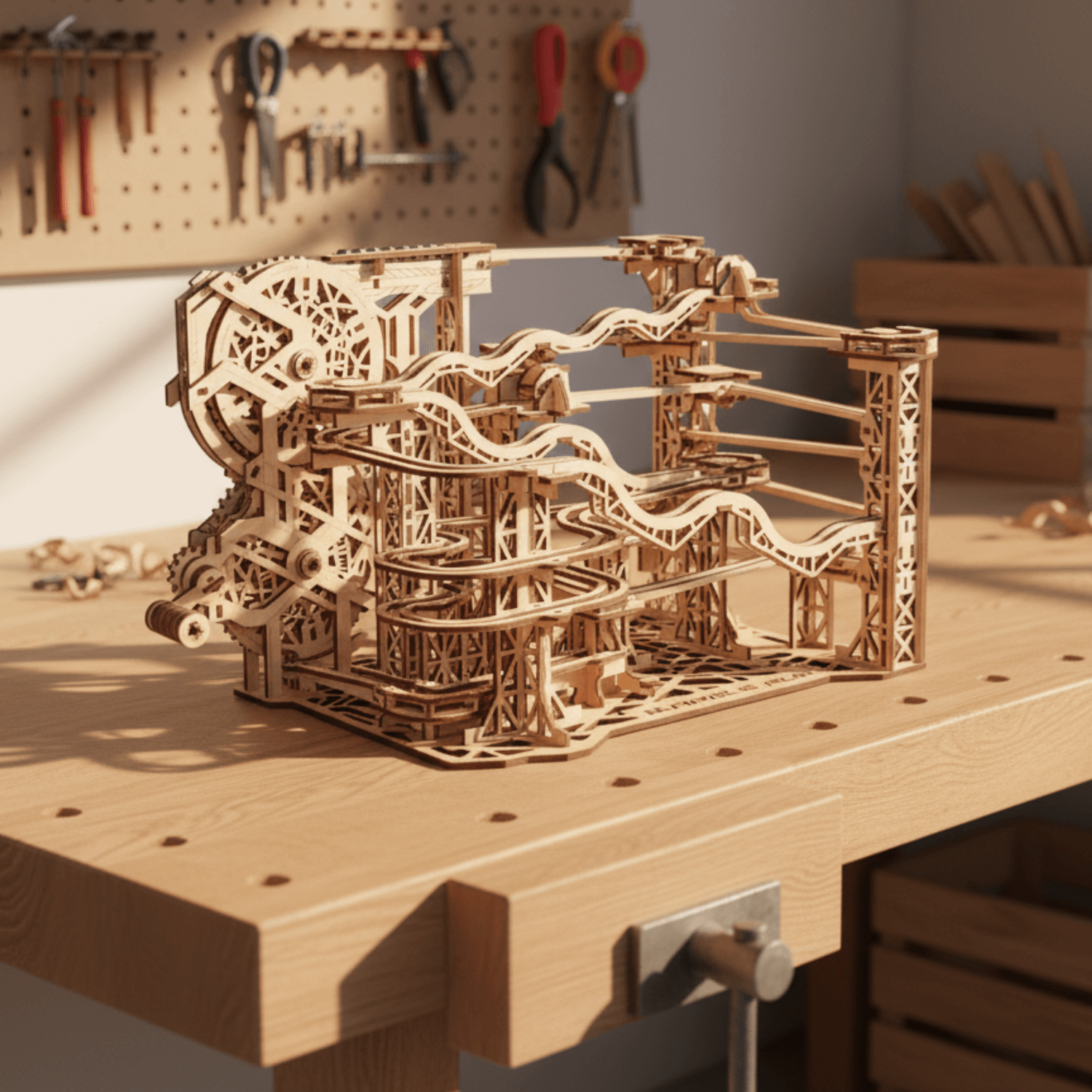 Marble Run Puzzle mécanique en bois Eco-Wood-Art